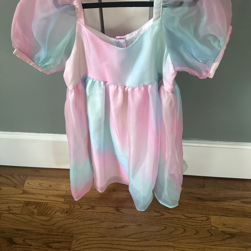 Janie and Jack Pastel Disney Dress - Pink and Blue